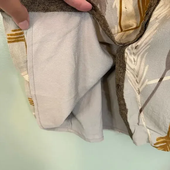 Anthropologie Edme & Esyllte Midi Skirt 2 Flurried Plumes Button Front Brown - Picture 5 of 10